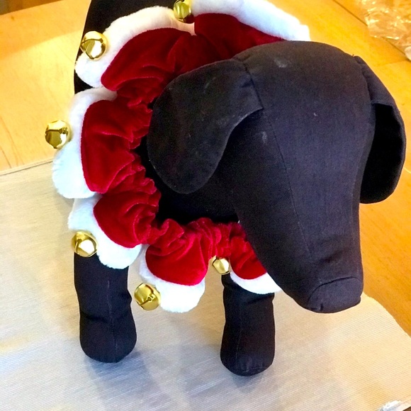 Dog Santa Ruffle  Elastic fit for both comfort and style with small bells!!! - Picture 7 of 9